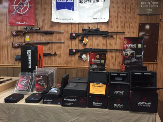 Riffles and handgun vaults available.
